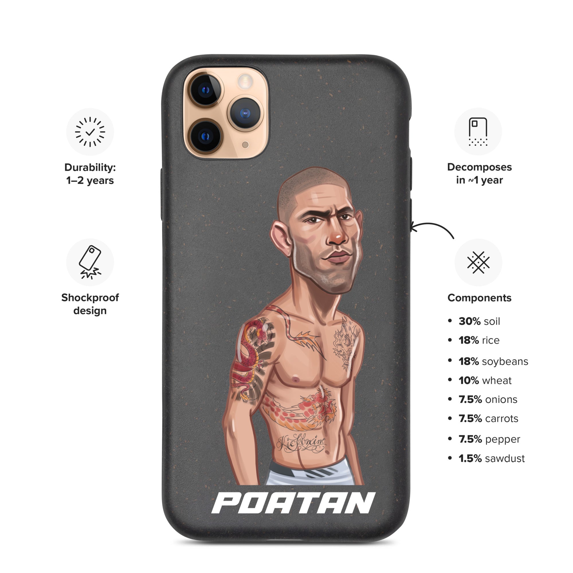 Alex "Poatan" Pereira - Speckled iPhone Case Mobile Phone Cases