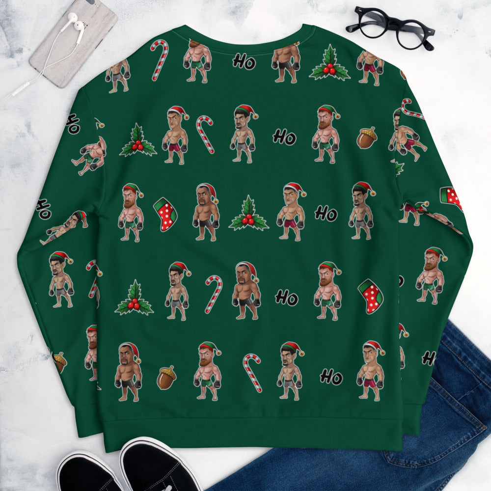 Happy MMA Holidays - Green Unisex Sweatshirt Sweatshirt
