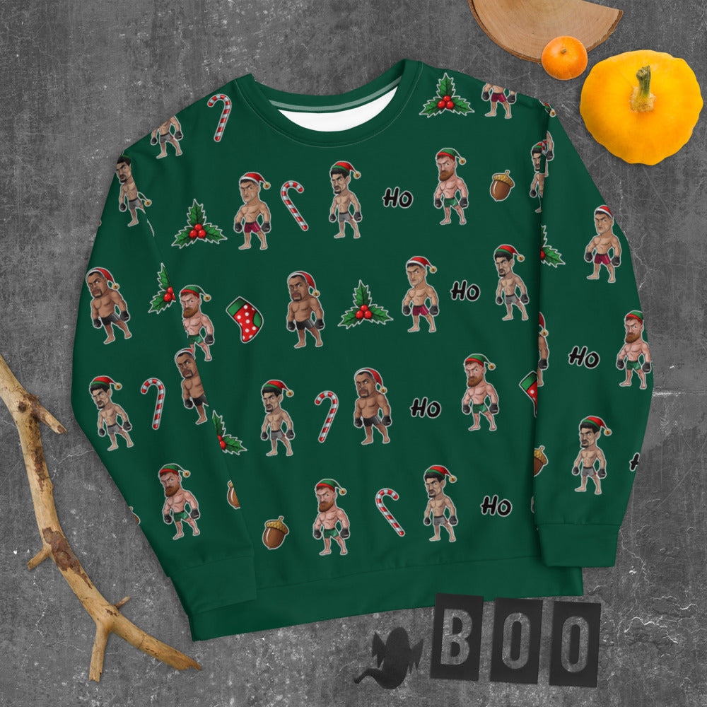 Happy MMA Holidays - Green Unisex Sweatshirt Sweatshirt