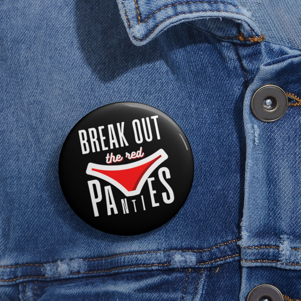 Conor McGregor: Break Out The Red Panties MMA Button Pin (Black) Accessories