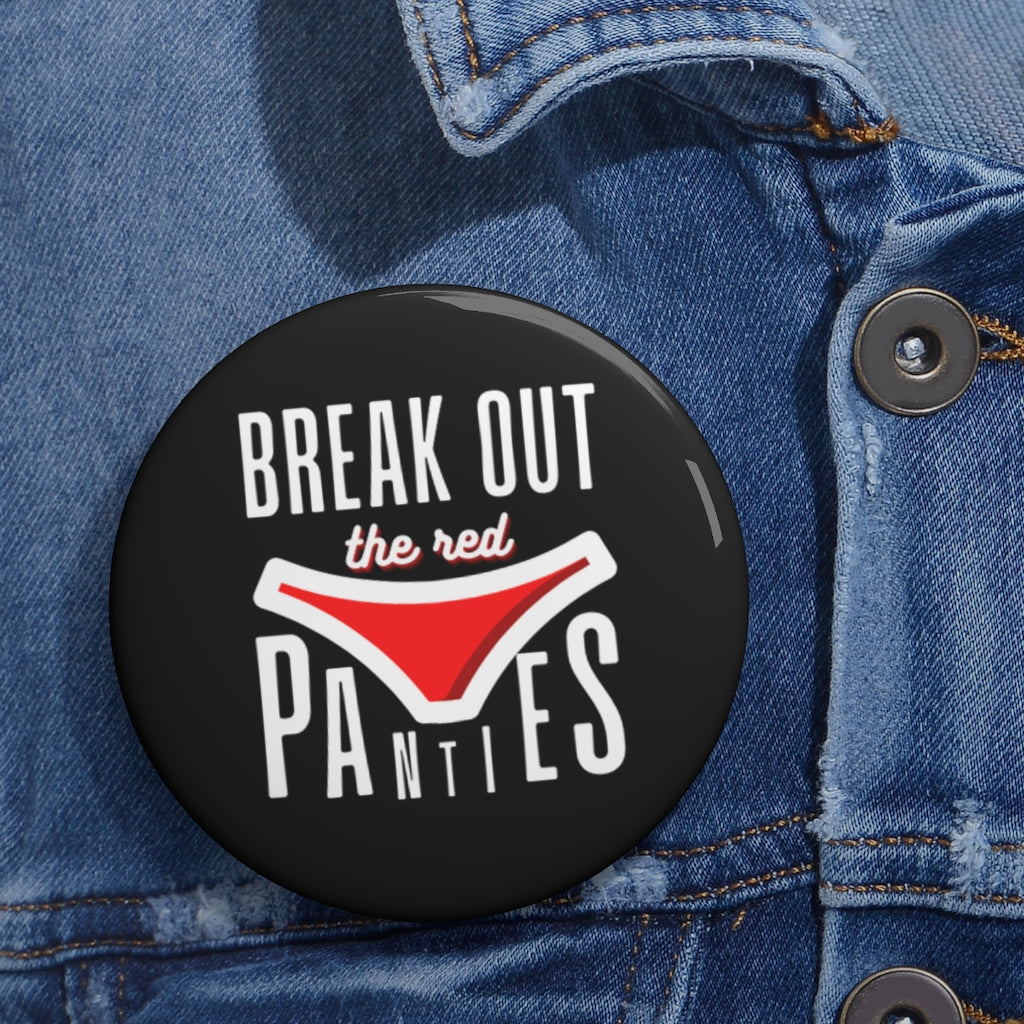 Conor McGregor: Break Out The Red Panties MMA Button Pin (Black) Accessories