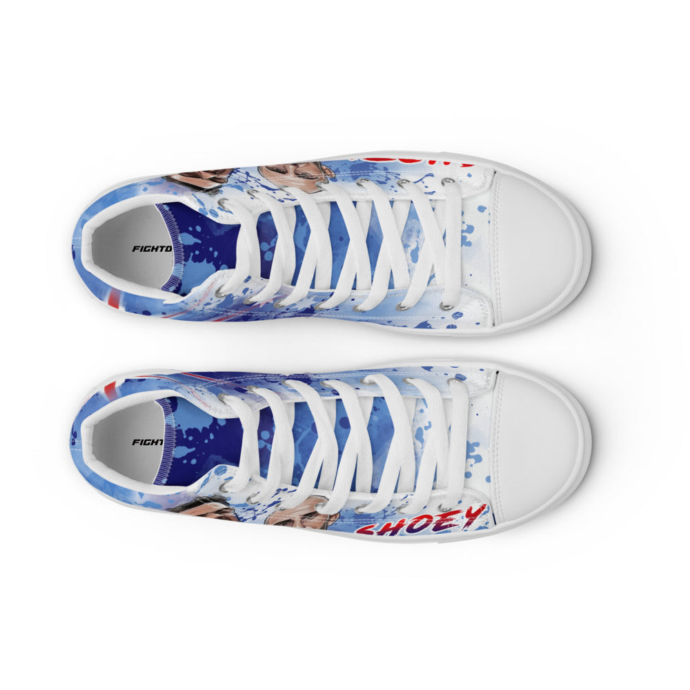 Do a SHOEY, celebrate the AUSSIE way! - Men's High Top Canvas Shoes (State Blue) Shoes