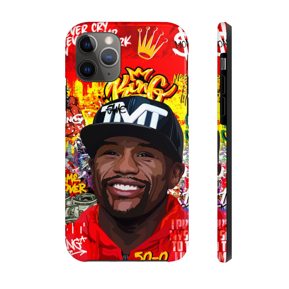 FLOYD MAYWEATHER STREET ART IPHONE 14 CASE (IMPACT RESISTANT) Phone Case