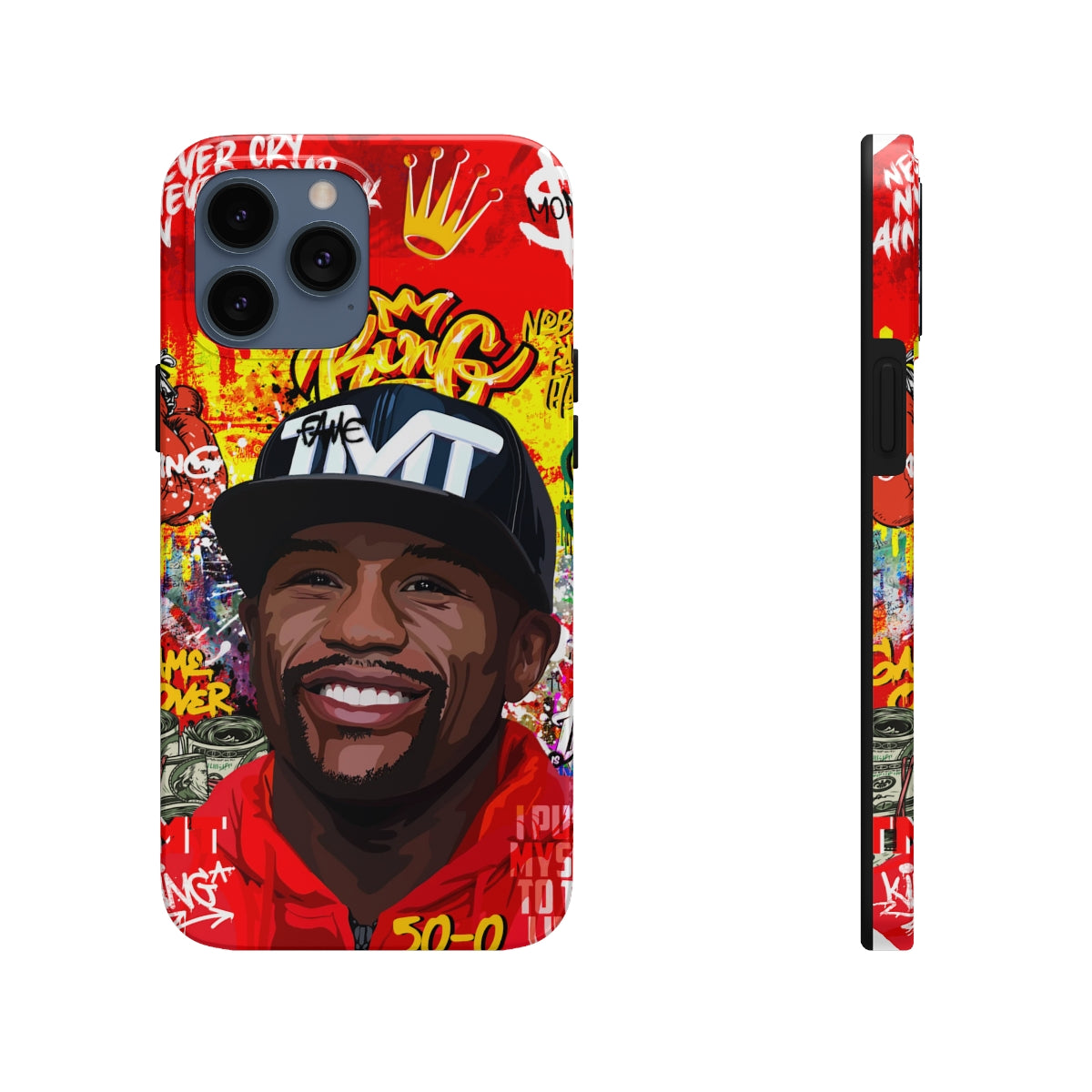 FLOYD MAYWEATHER STREET ART IPHONE 14 CASE (IMPACT RESISTANT) Phone Case