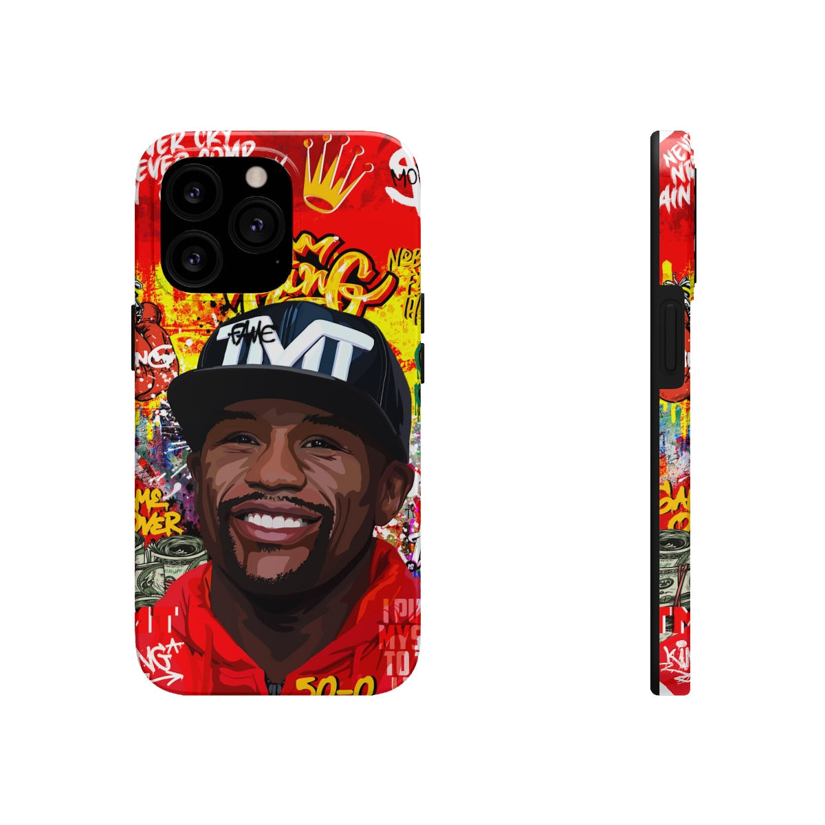 FLOYD MAYWEATHER STREET ART IPHONE 14 CASE (IMPACT RESISTANT) Phone Case