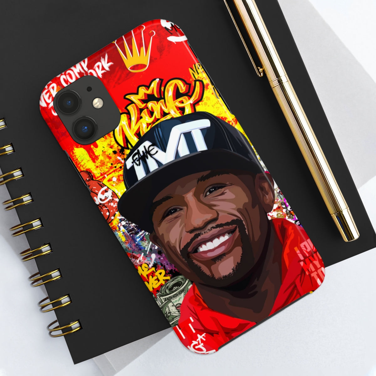 FLOYD MAYWEATHER STREET ART IPHONE 14 CASE (IMPACT RESISTANT) Phone Case