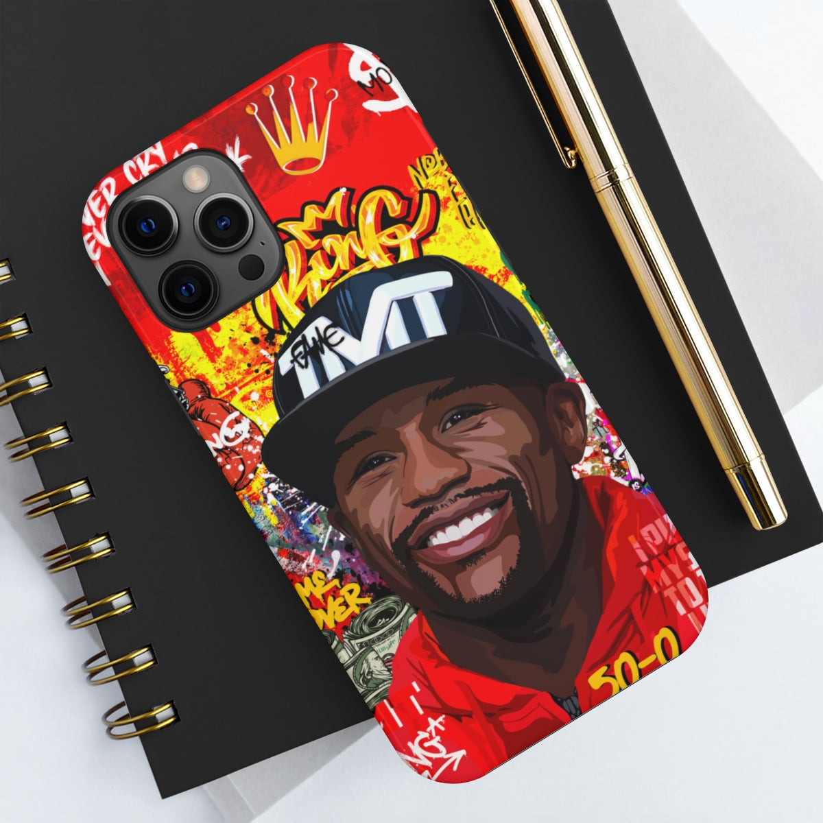 FLOYD MAYWEATHER STREET ART IPHONE 14 CASE (IMPACT RESISTANT) Phone Case