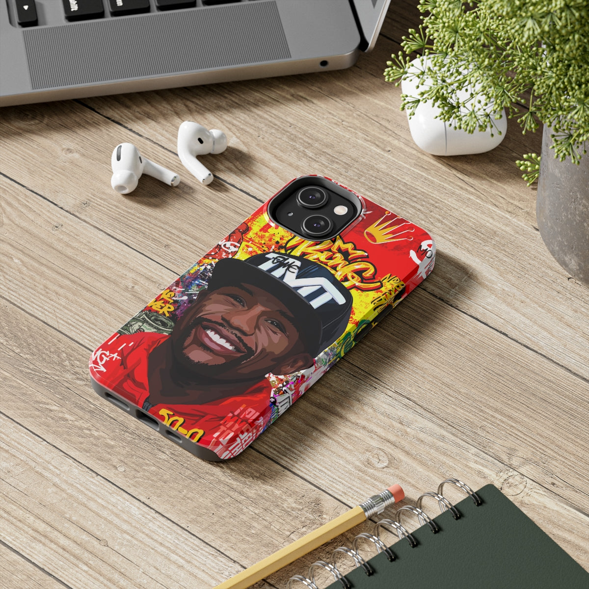 FLOYD MAYWEATHER STREET ART IPHONE 14 CASE (IMPACT RESISTANT) Phone Case
