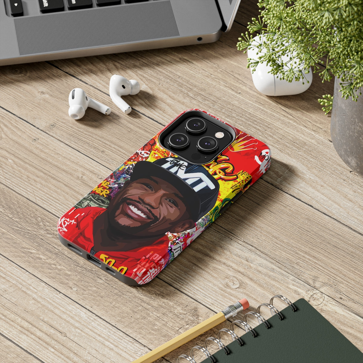 FLOYD MAYWEATHER STREET ART IPHONE 14 CASE (IMPACT RESISTANT) Phone Case