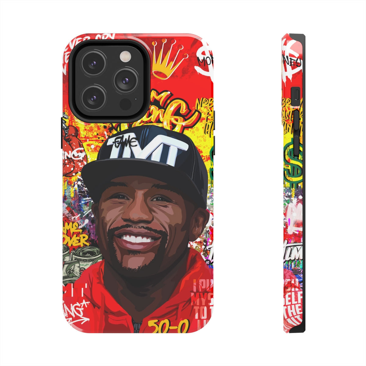FLOYD MAYWEATHER STREET ART IPHONE 14 CASE (IMPACT RESISTANT) Phone Case