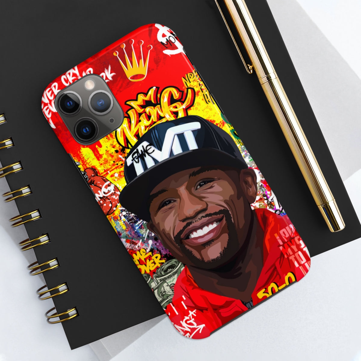 FLOYD MAYWEATHER STREET ART IPHONE 14 CASE (IMPACT RESISTANT) Phone Case