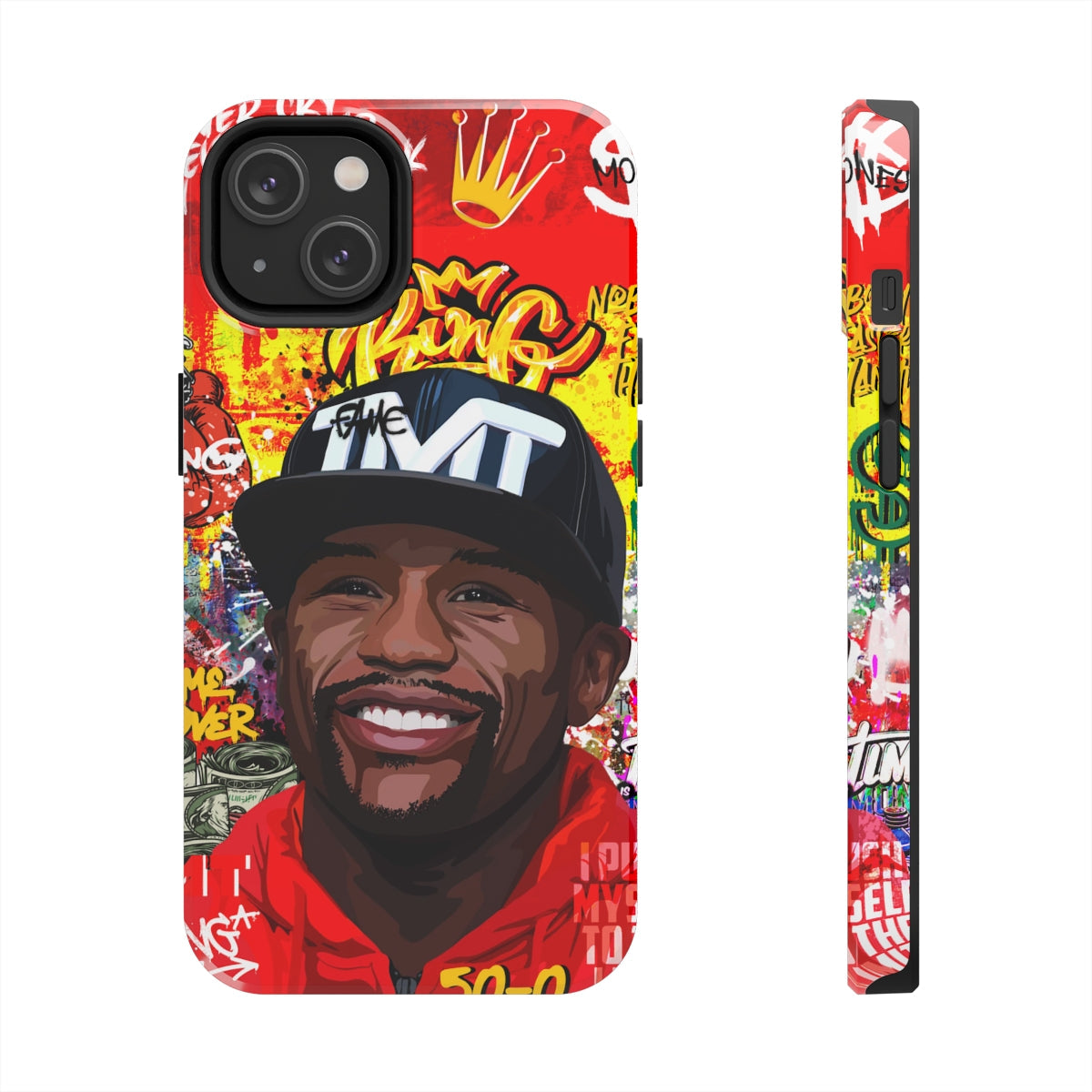 FLOYD MAYWEATHER STREET ART IPHONE 14 CASE (IMPACT RESISTANT) Phone Case