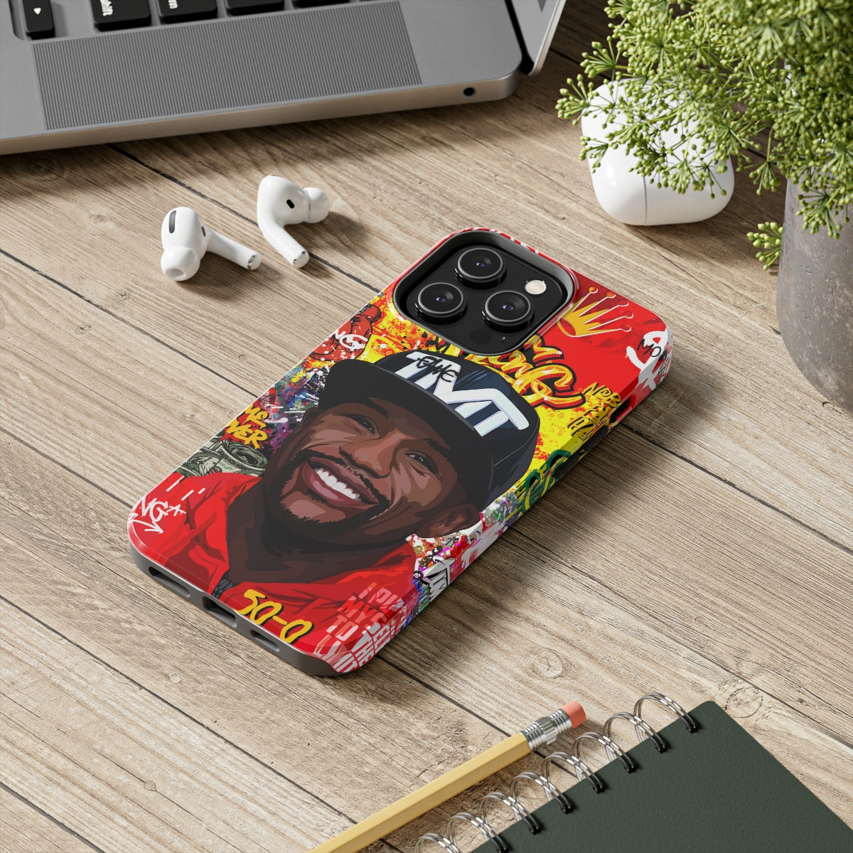 FLOYD MAYWEATHER STREET ART IPHONE 14 CASE (IMPACT RESISTANT) Phone Case