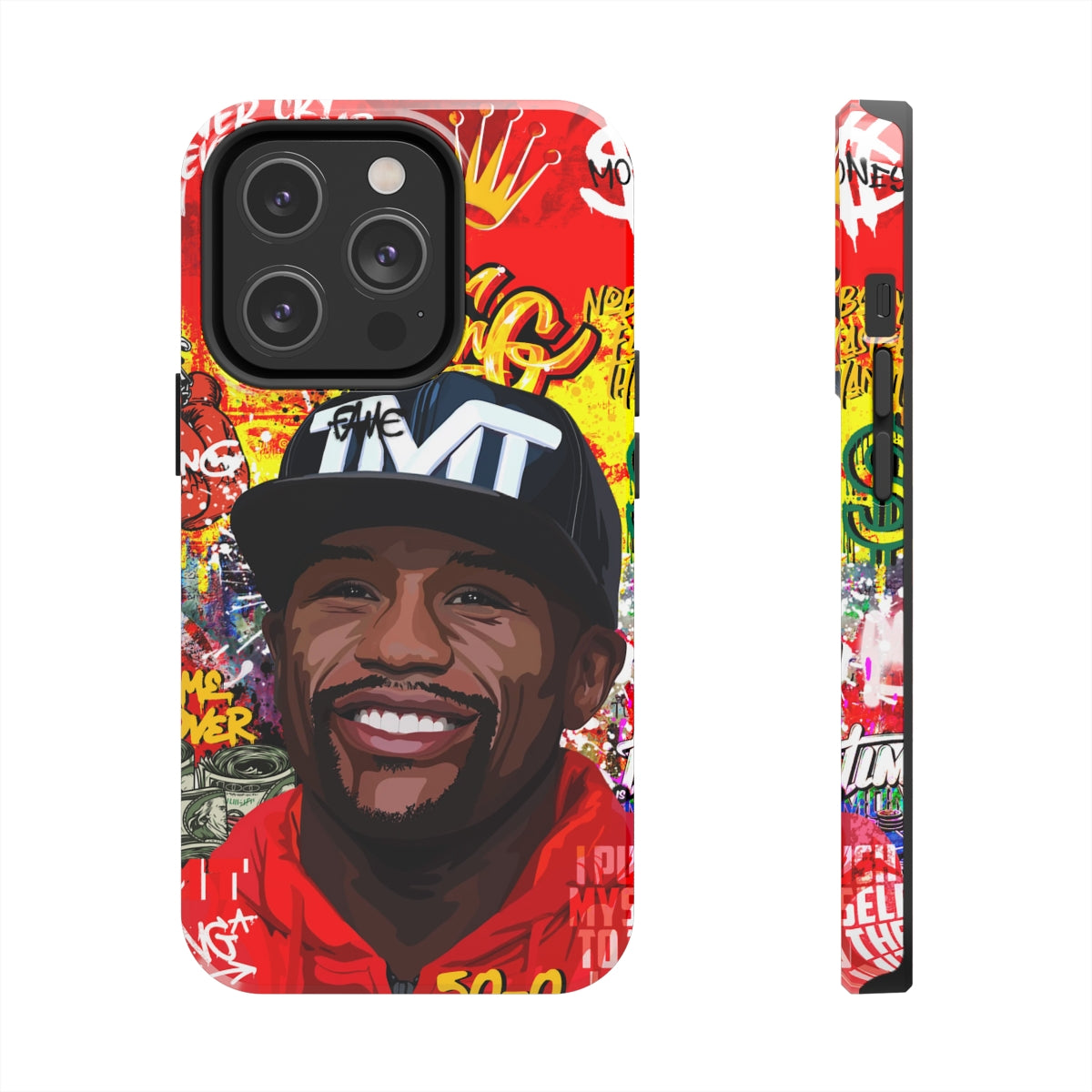 FLOYD MAYWEATHER STREET ART IPHONE 14 CASE (IMPACT RESISTANT) Phone Case