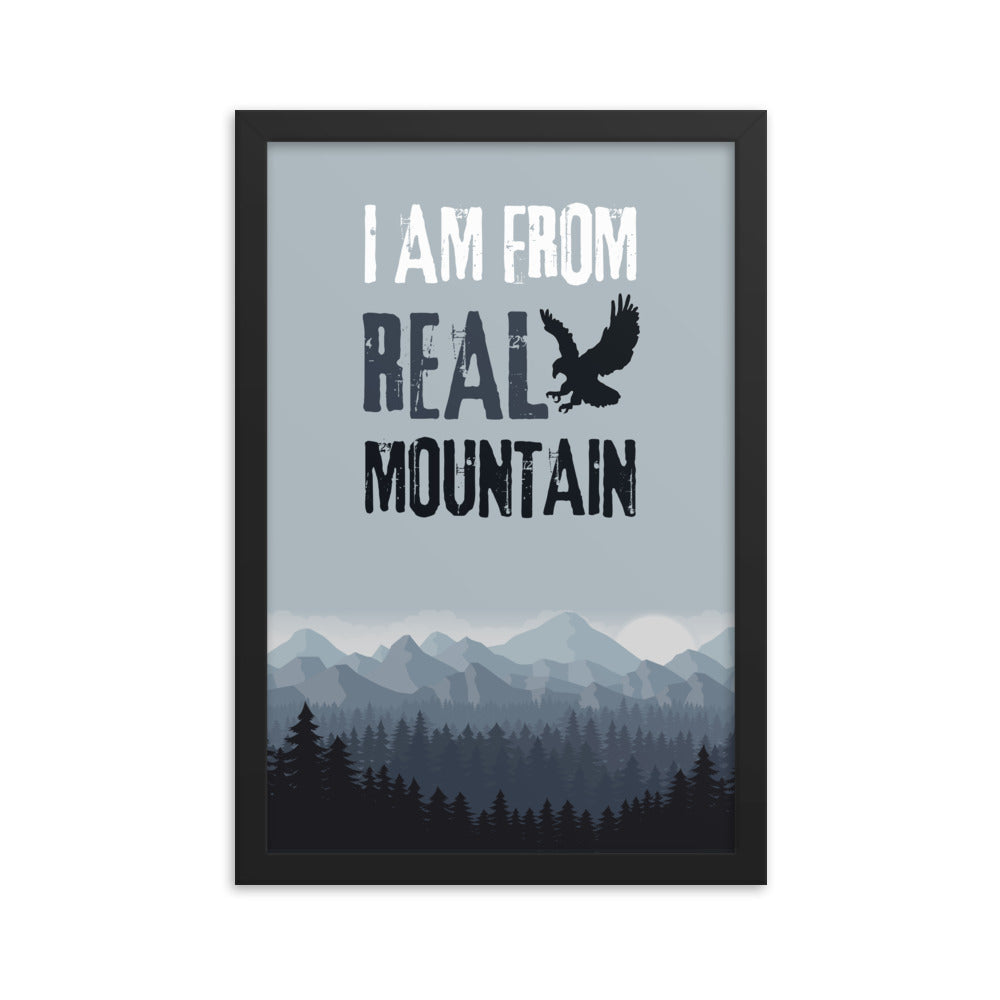 I am from REAL mountain - Khabib Nurmagomedov Diss (Premium Framed Poster) Posters