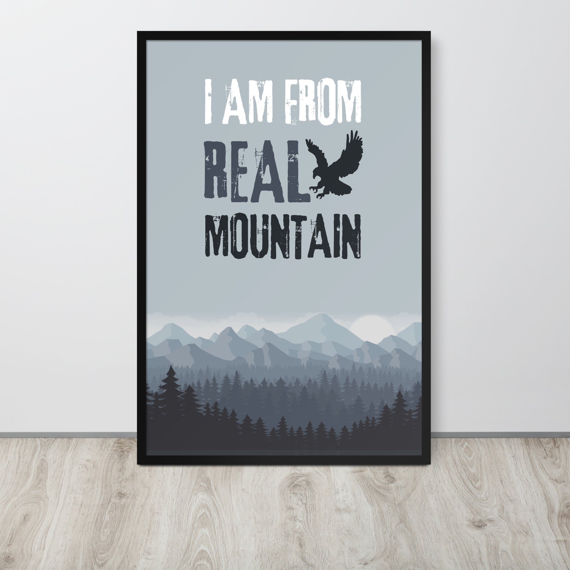 I am from REAL mountain - Khabib Nurmagomedov Diss (Premium Framed Poster) Posters