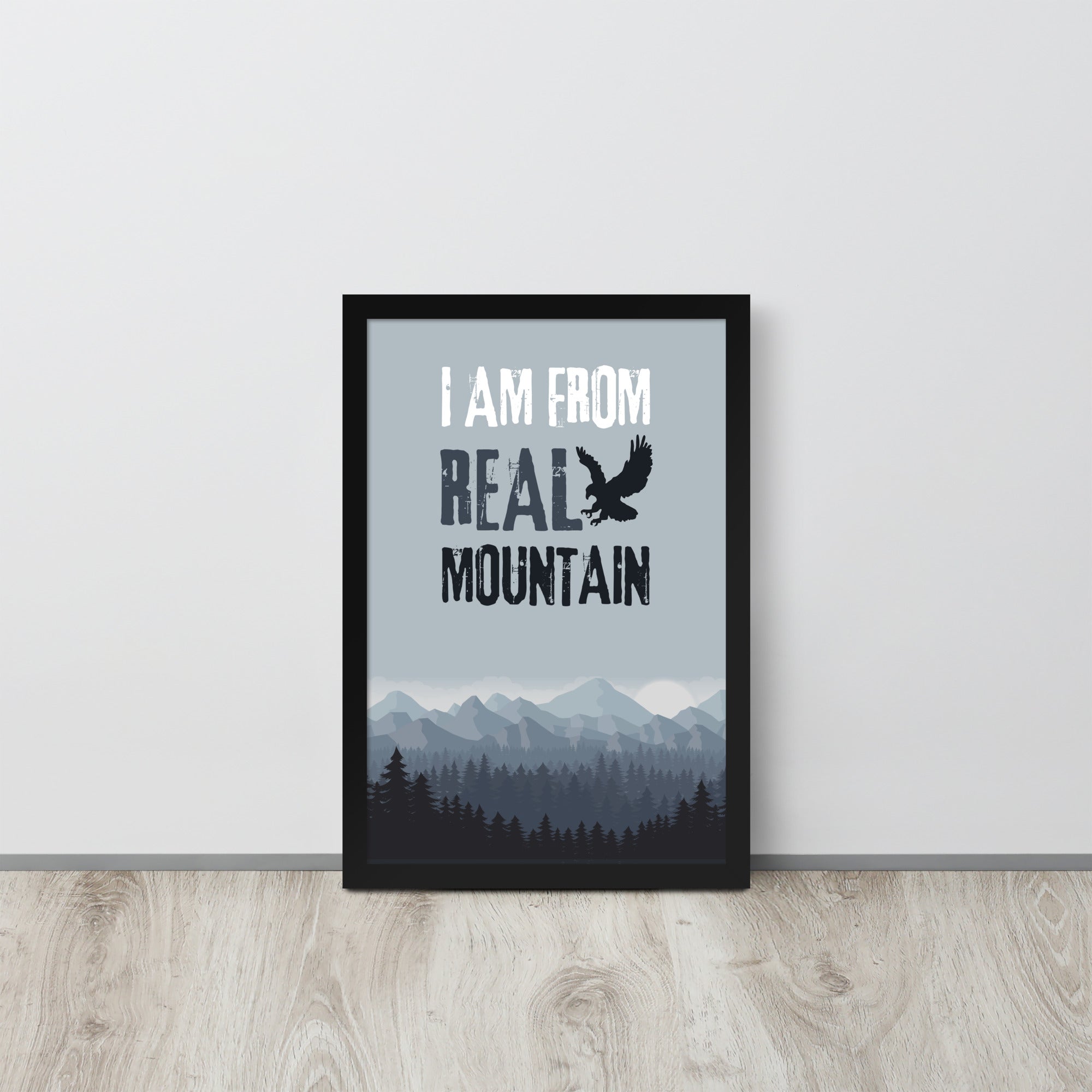 I am from REAL mountain - Khabib Nurmagomedov Diss (Premium Framed Poster) Posters