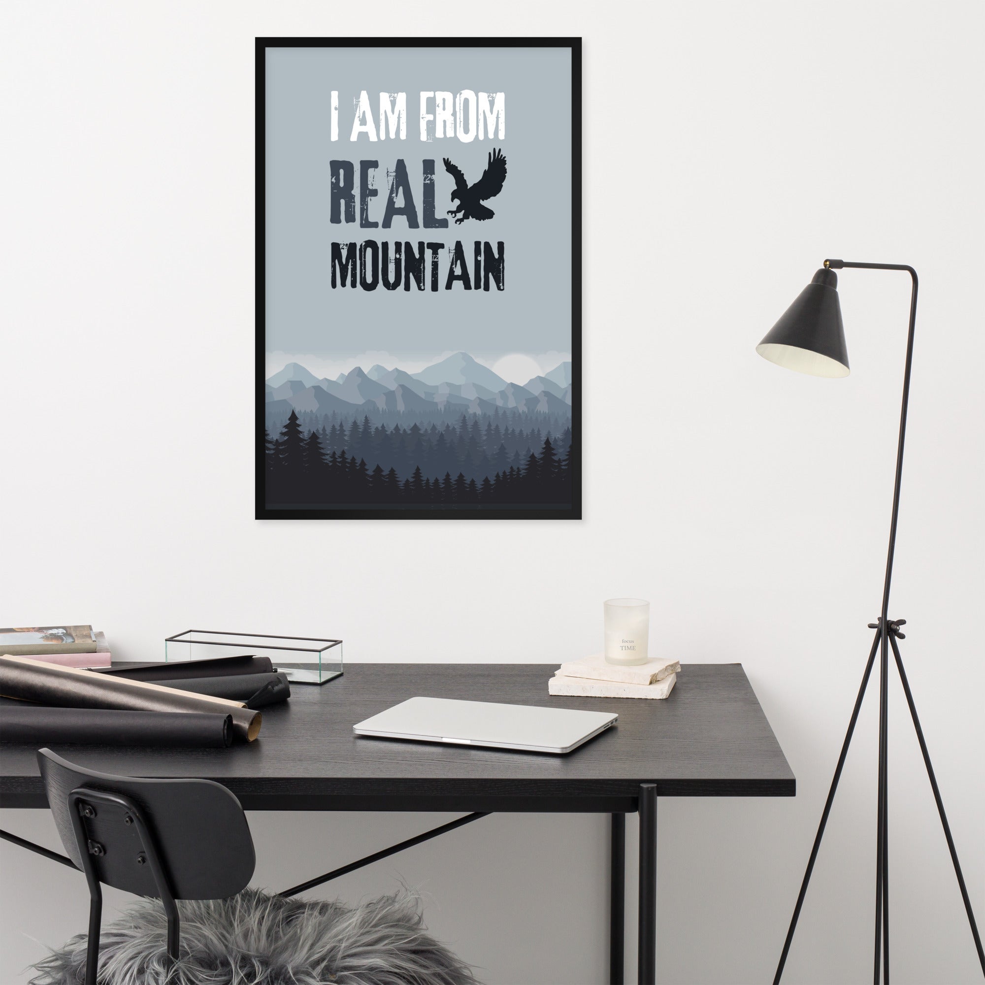 I am from REAL mountain - Khabib Nurmagomedov Diss (Premium Framed Poster) Posters