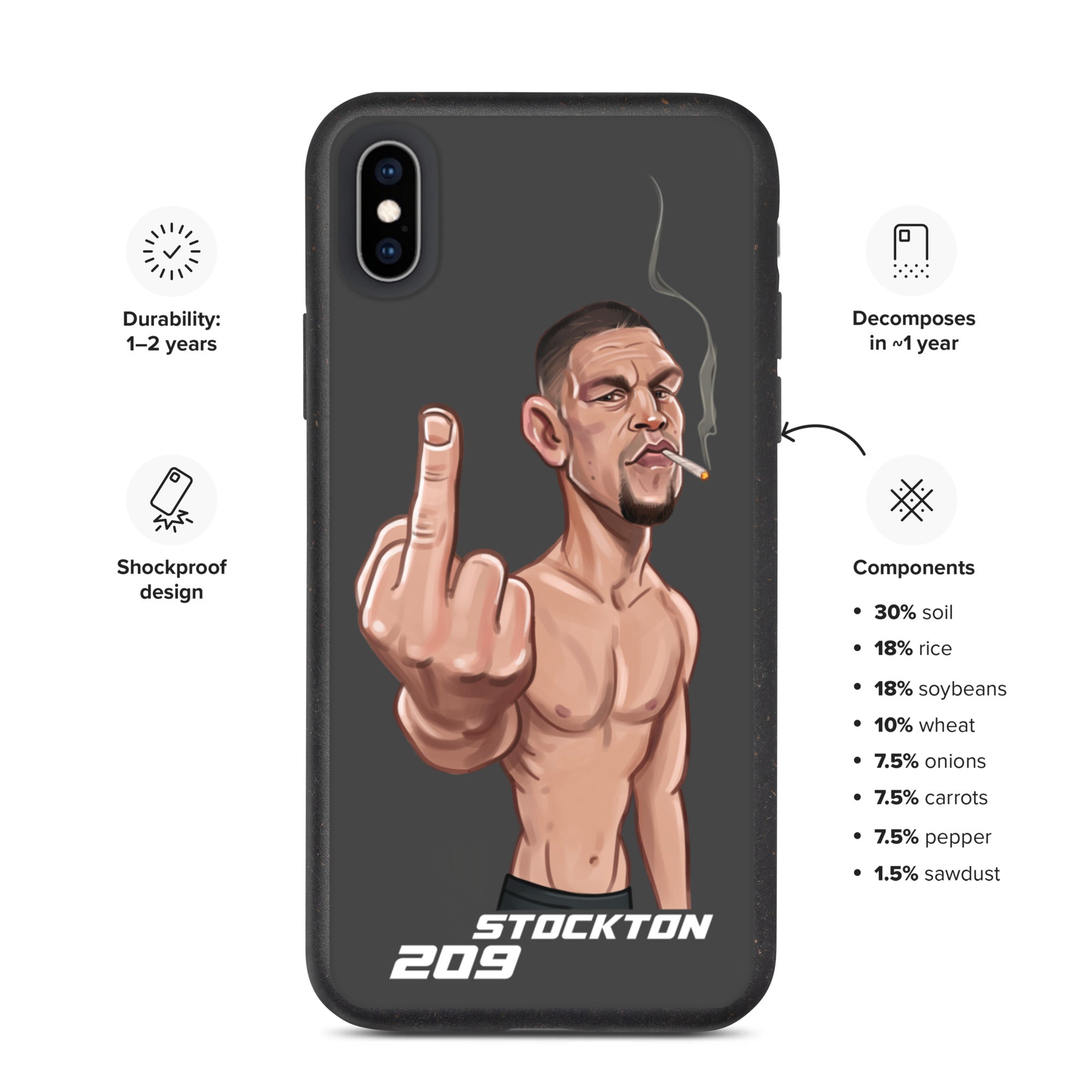 Nate Diaz - Stockton 209 Speckled iPhone Case Mobile Phone Cases
