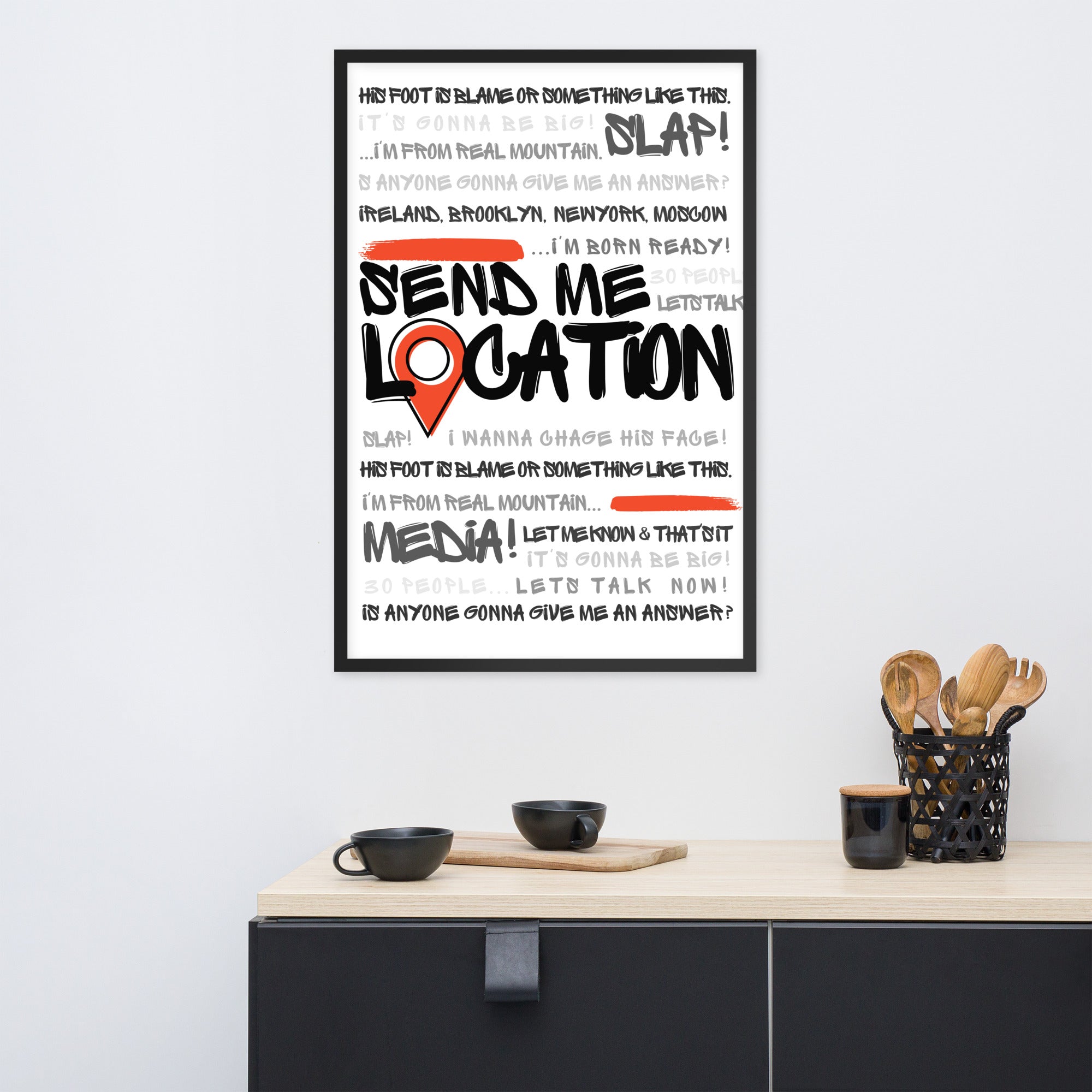 Send Me Location - Premium Matte Poster (White) Posters