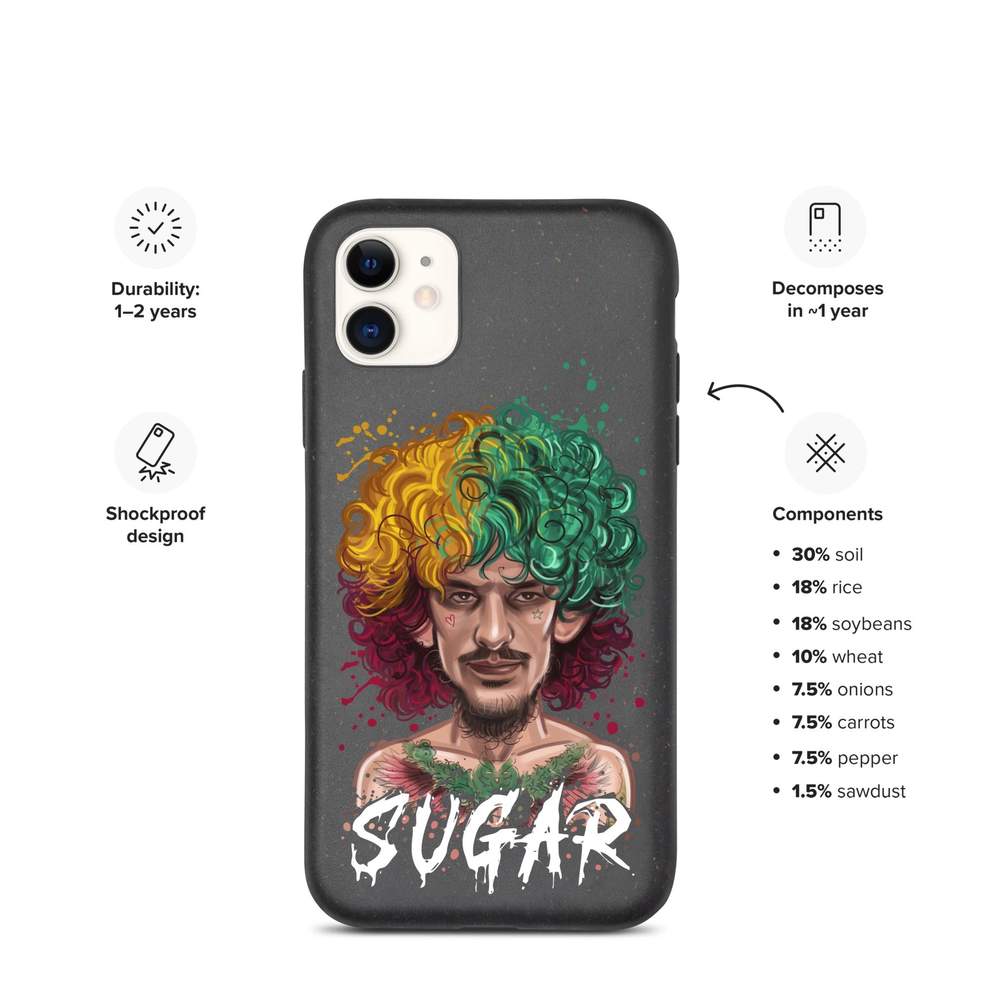 "Sugar" Sean O'Malley Speckled iPhone case Mobile Phone Cases