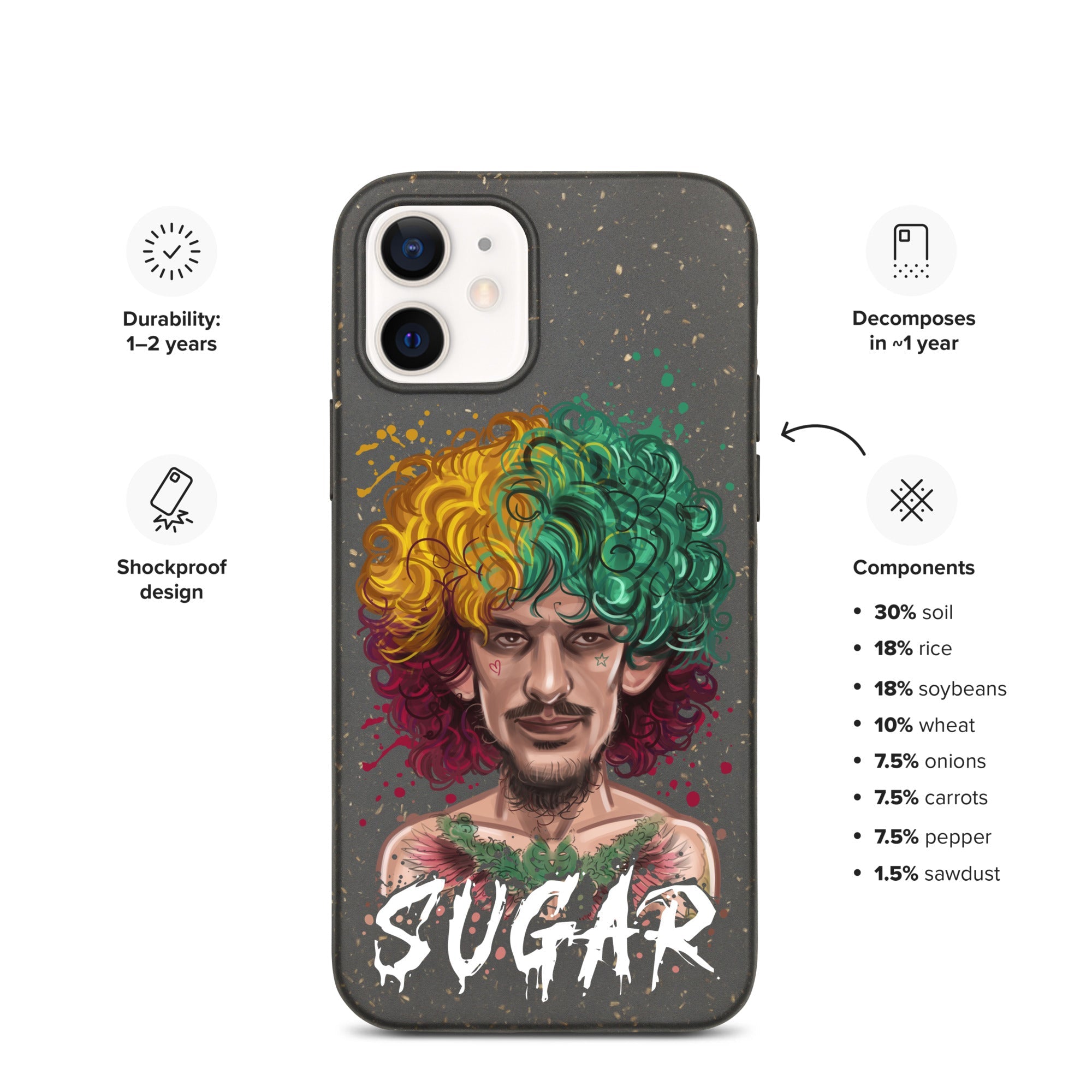 "Sugar" Sean O'Malley Speckled iPhone case Mobile Phone Cases