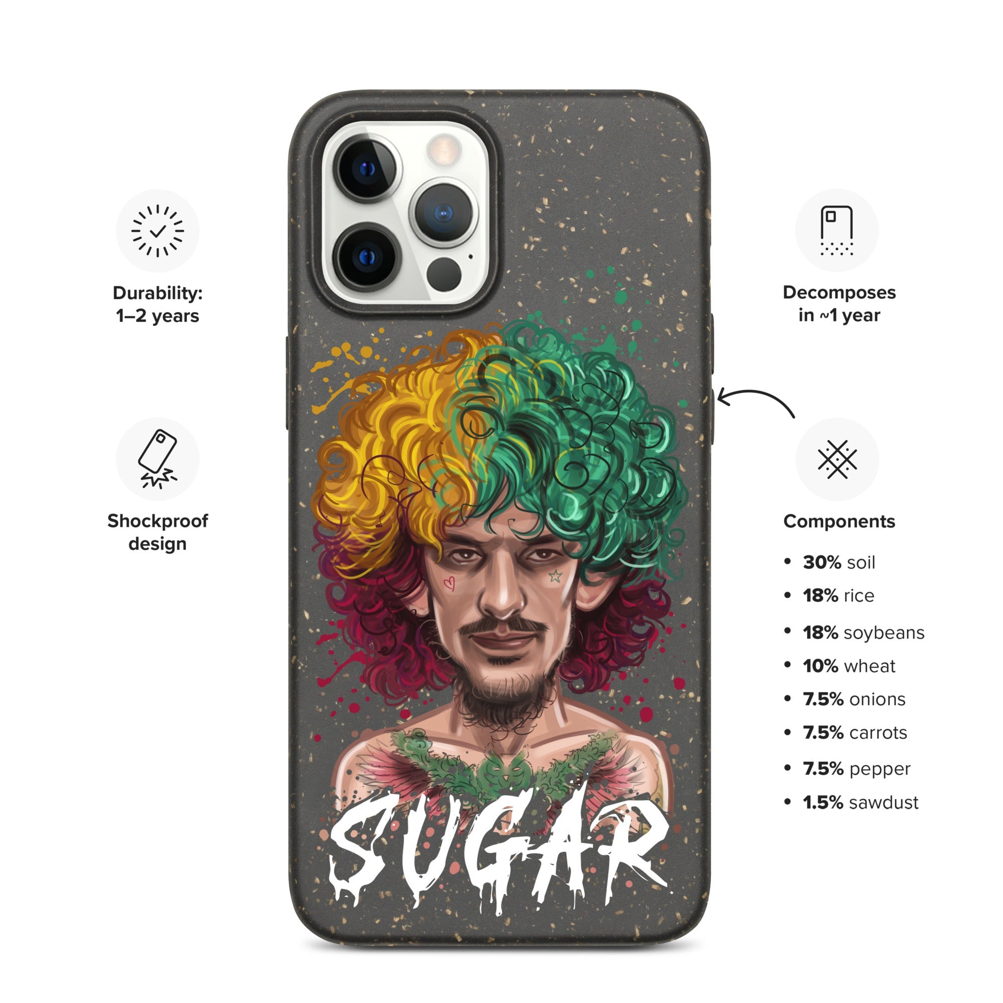 "Sugar" Sean O'Malley Speckled iPhone case Mobile Phone Cases