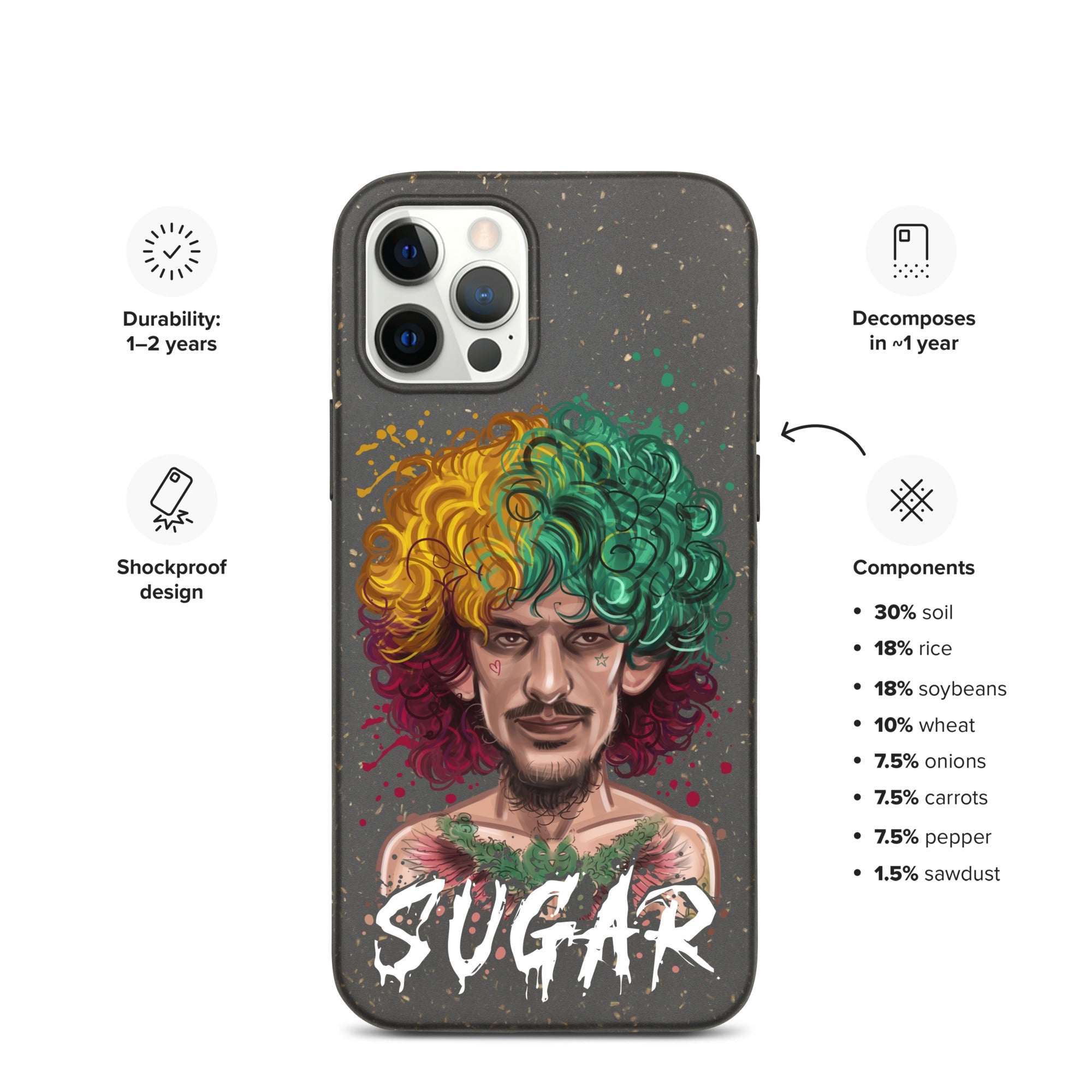 "Sugar" Sean O'Malley Speckled iPhone case Mobile Phone Cases