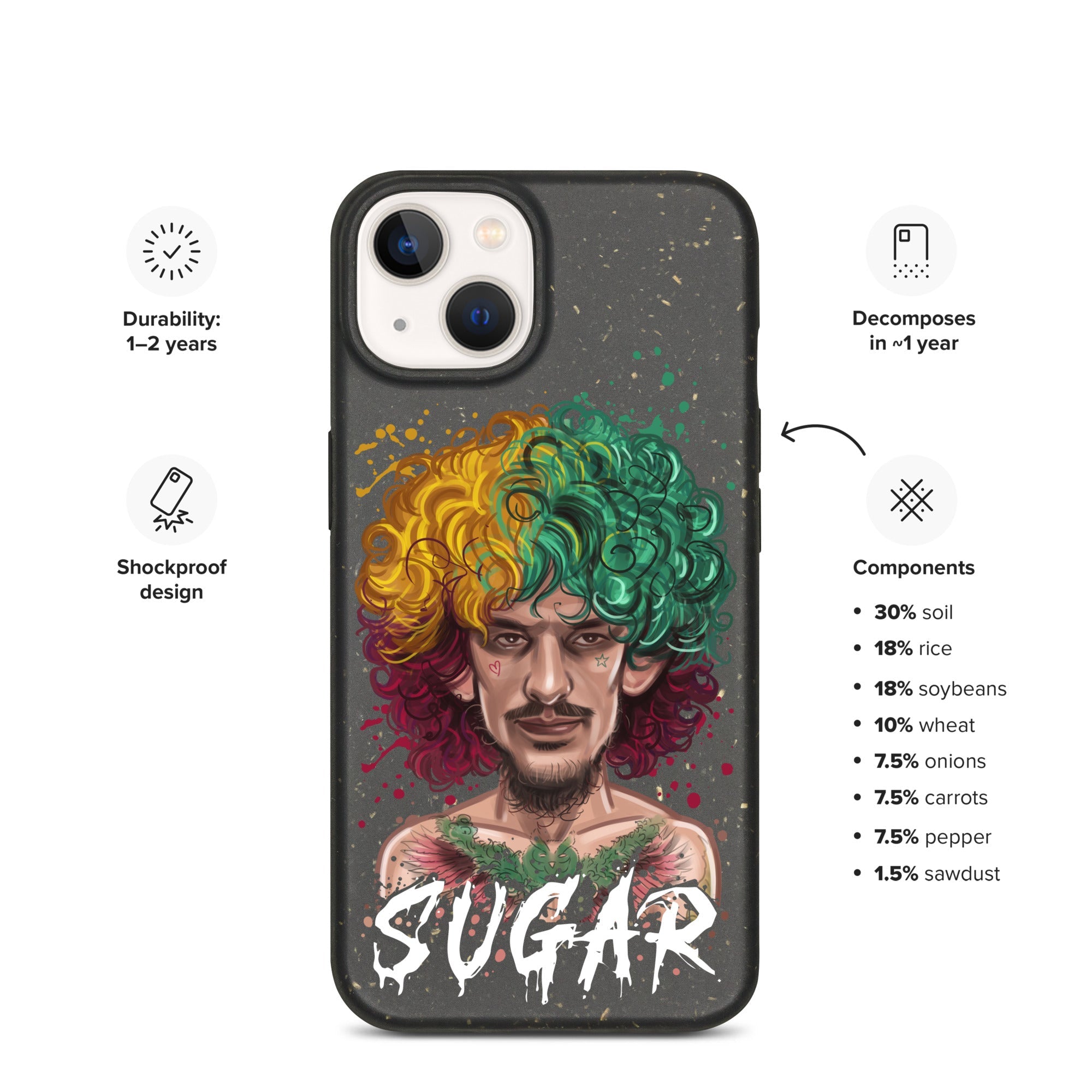 "Sugar" Sean O'Malley Speckled iPhone case Mobile Phone Cases