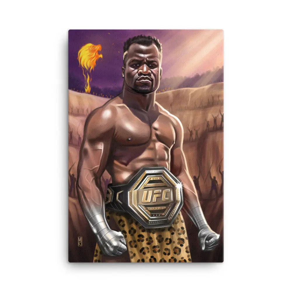 The African Predator: Francis Ngannou Canvas Print