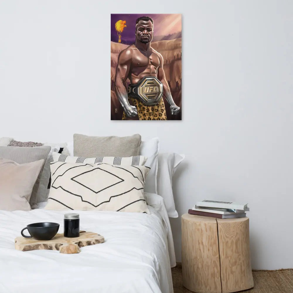 The African Predator: Francis Ngannou Canvas Print