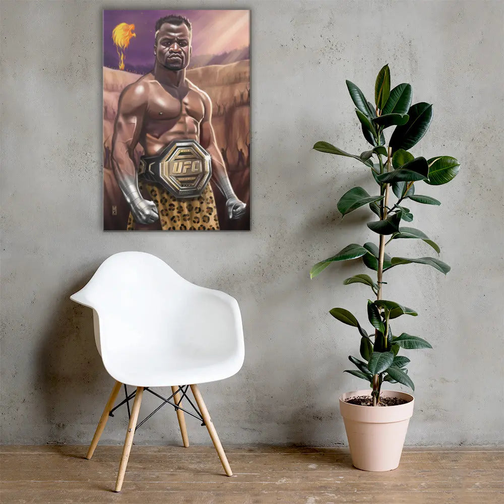 The African Predator: Francis Ngannou Canvas Print
