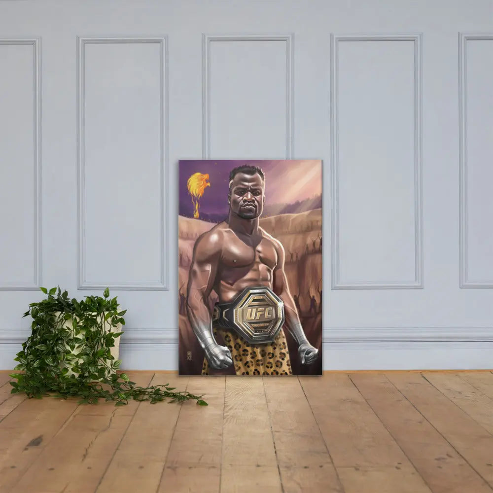 The African Predator: Francis Ngannou Canvas Print