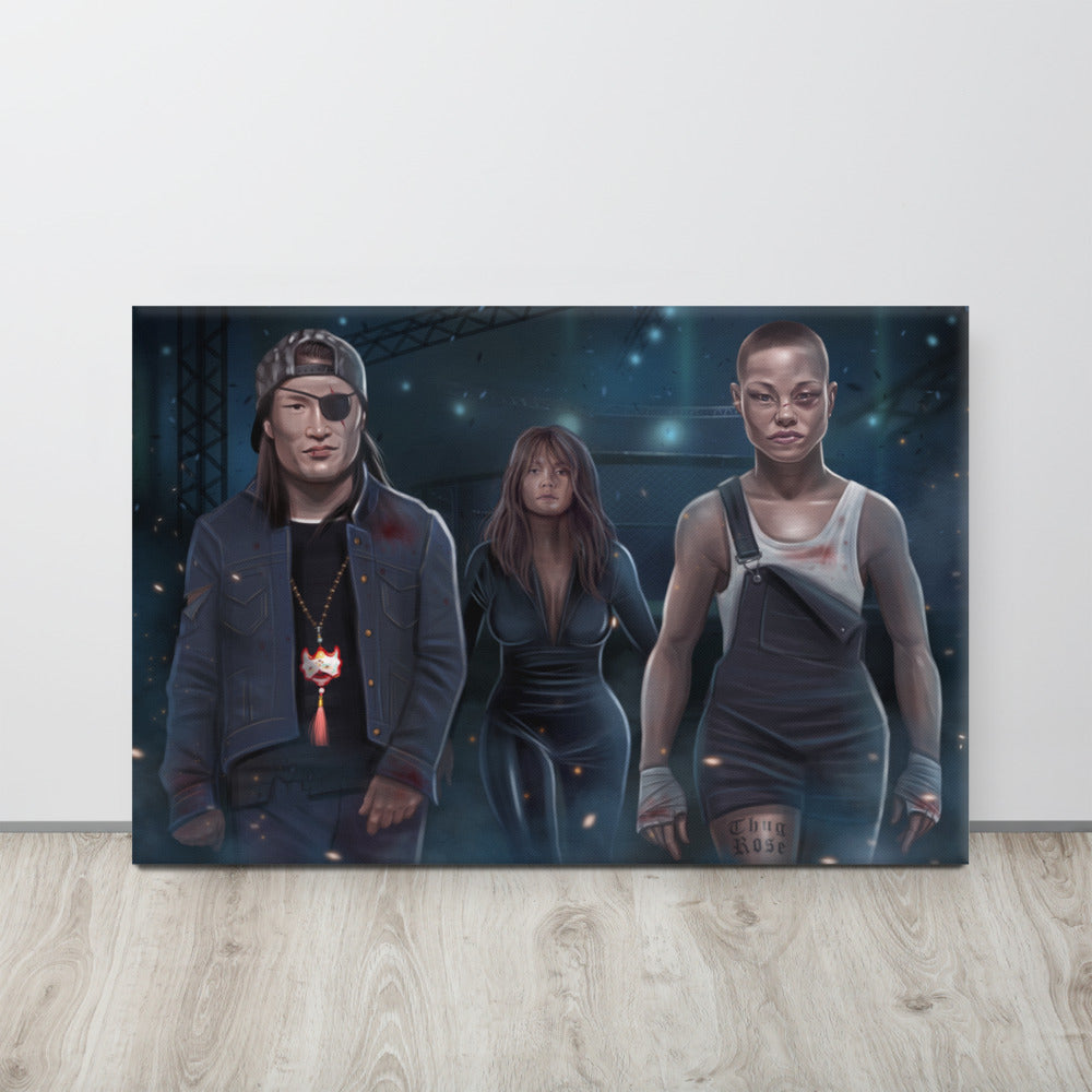 The Expendables: Thug Rose and Zhang Weili Canvas Print
