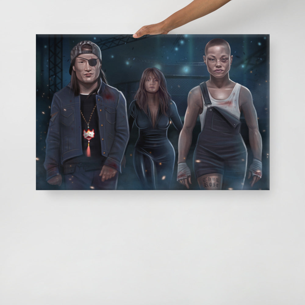 The Expendables: Thug Rose and Zhang Weili Canvas Print