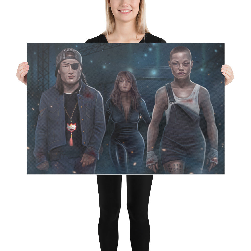 The Expendables: Thug Rose and Zhang Weili Canvas Print