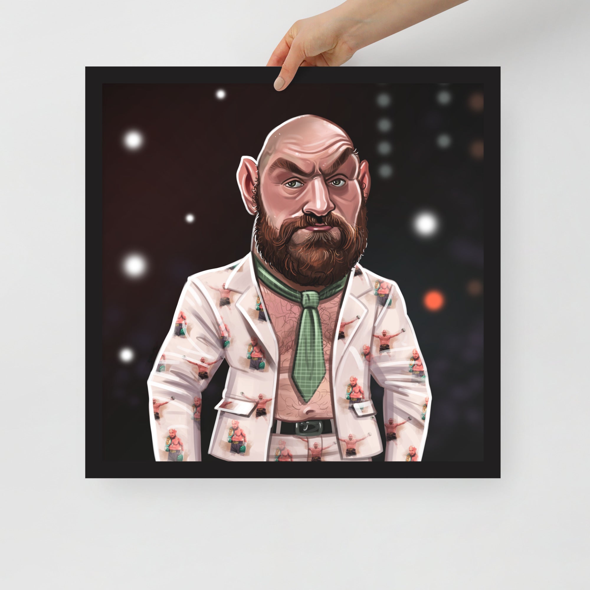 Tyson Fury Press Conference Outfit Premium Matte Poster Posters
