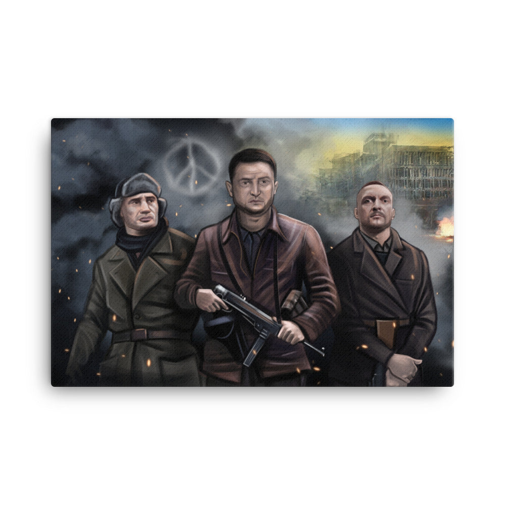 Zelensky, Klitschko, Usyk - Stand for Ukraine Canvas Print Canvas Print