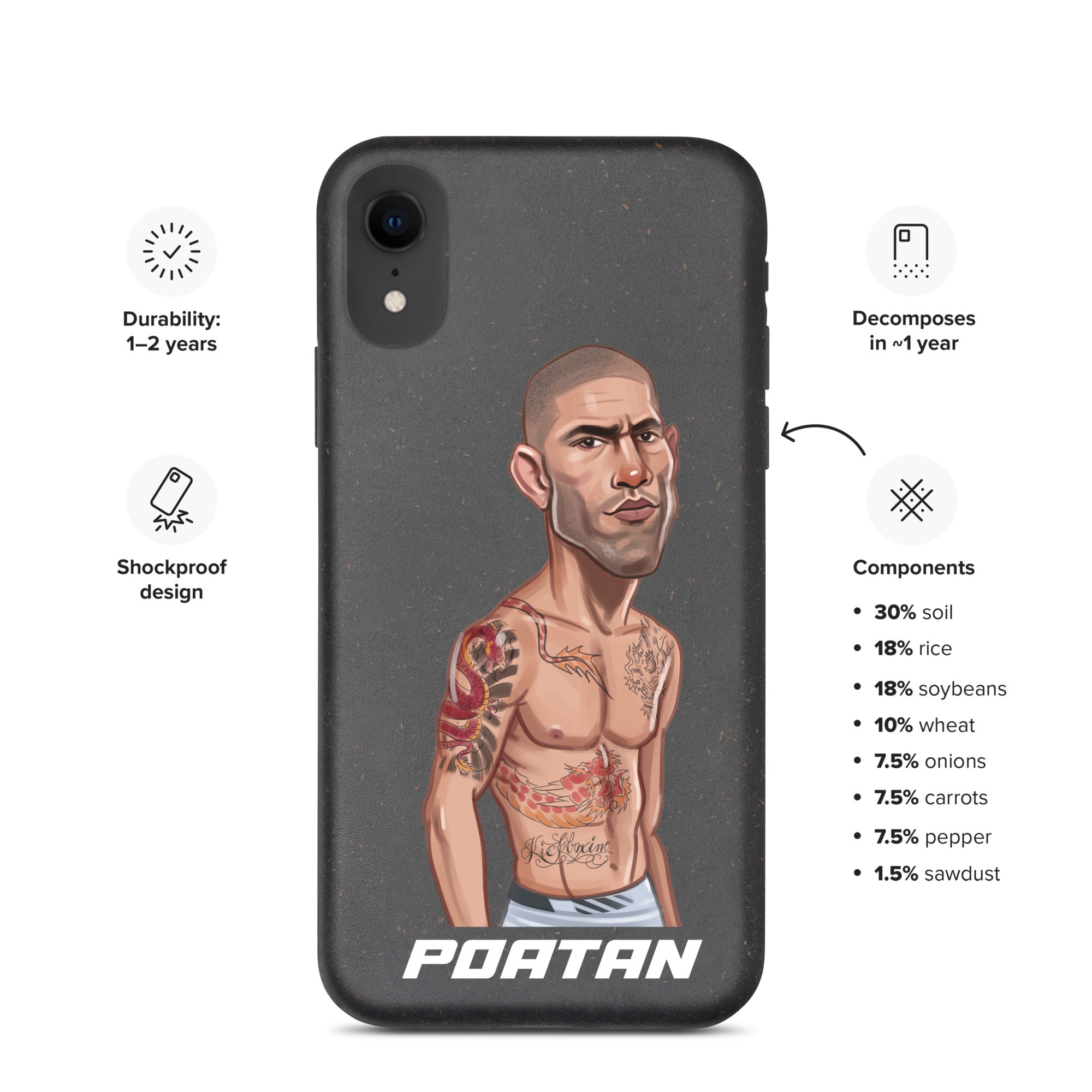 Alex "Poatan" Pereira - Speckled iPhone Case Mobile Phone Cases