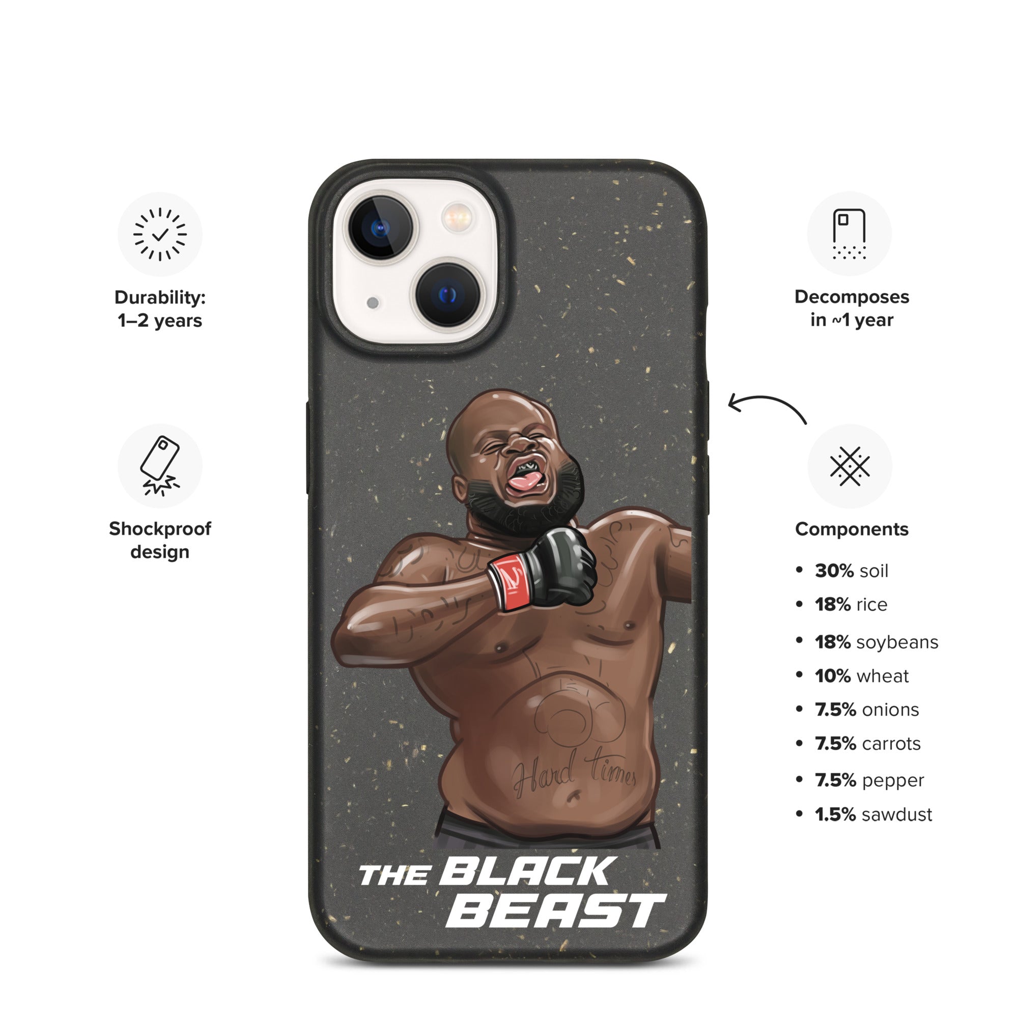 Derrick "The Black Beast" Lewis Speckled iPhone case Mobile Phone Cases