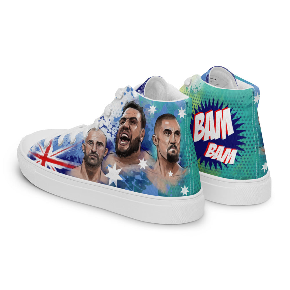 Do a Shoey, Celebrate the Aussie Way - Men's High Top Canvas Shoes Shoes