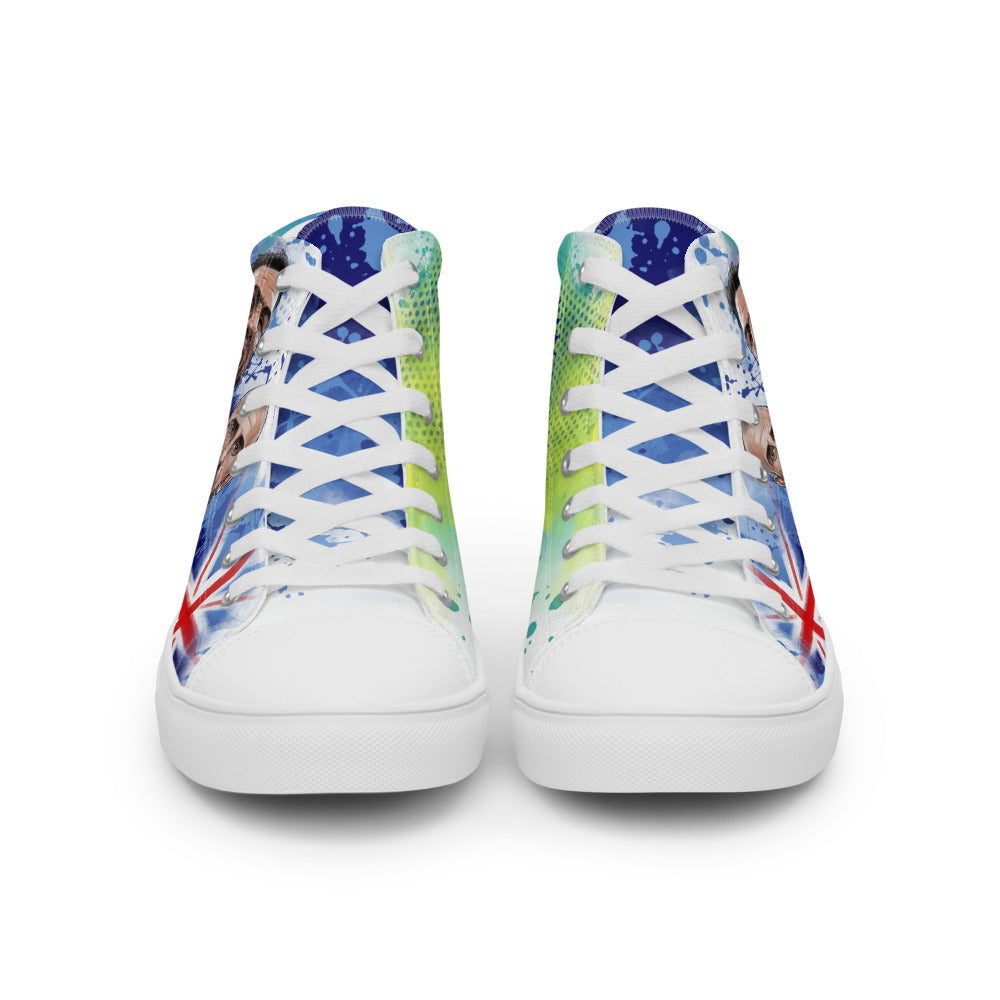 Do a Shoey, Celebrate the Aussie Way - Men's High Top Canvas Shoes Shoes