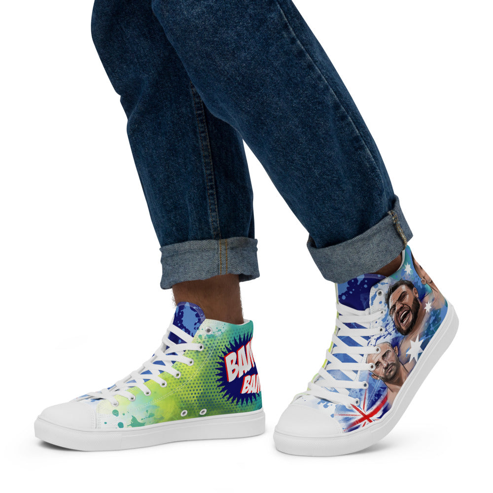 Do a Shoey, Celebrate the Aussie Way - Men's High Top Canvas Shoes Shoes