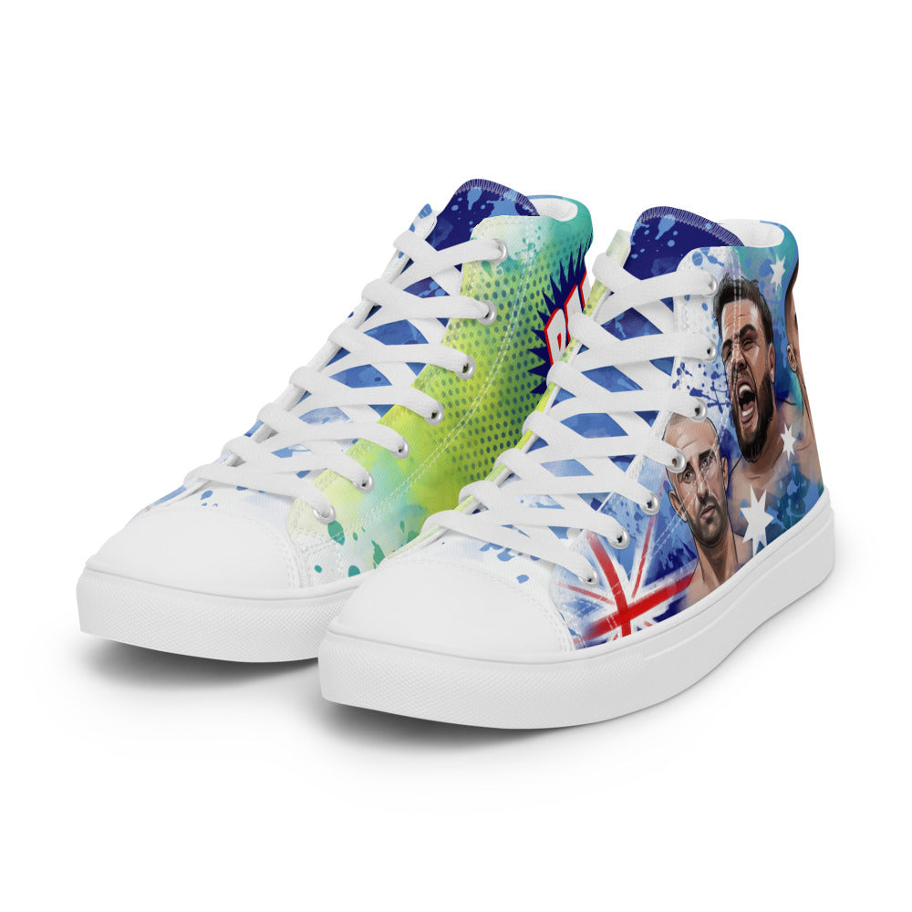 Do a Shoey, Celebrate the Aussie Way - Men's High Top Canvas Shoes Shoes