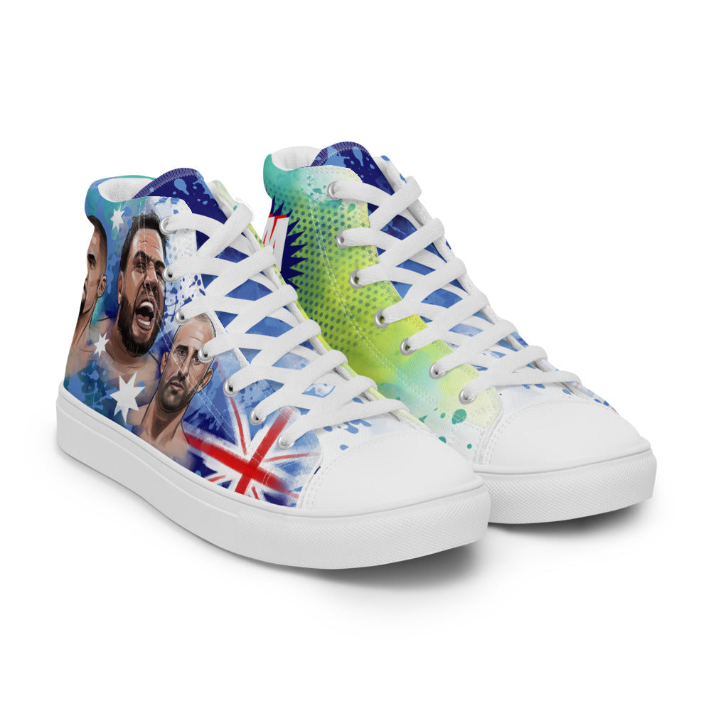 Do a Shoey, Celebrate the Aussie Way - Men's High Top Canvas Shoes Shoes