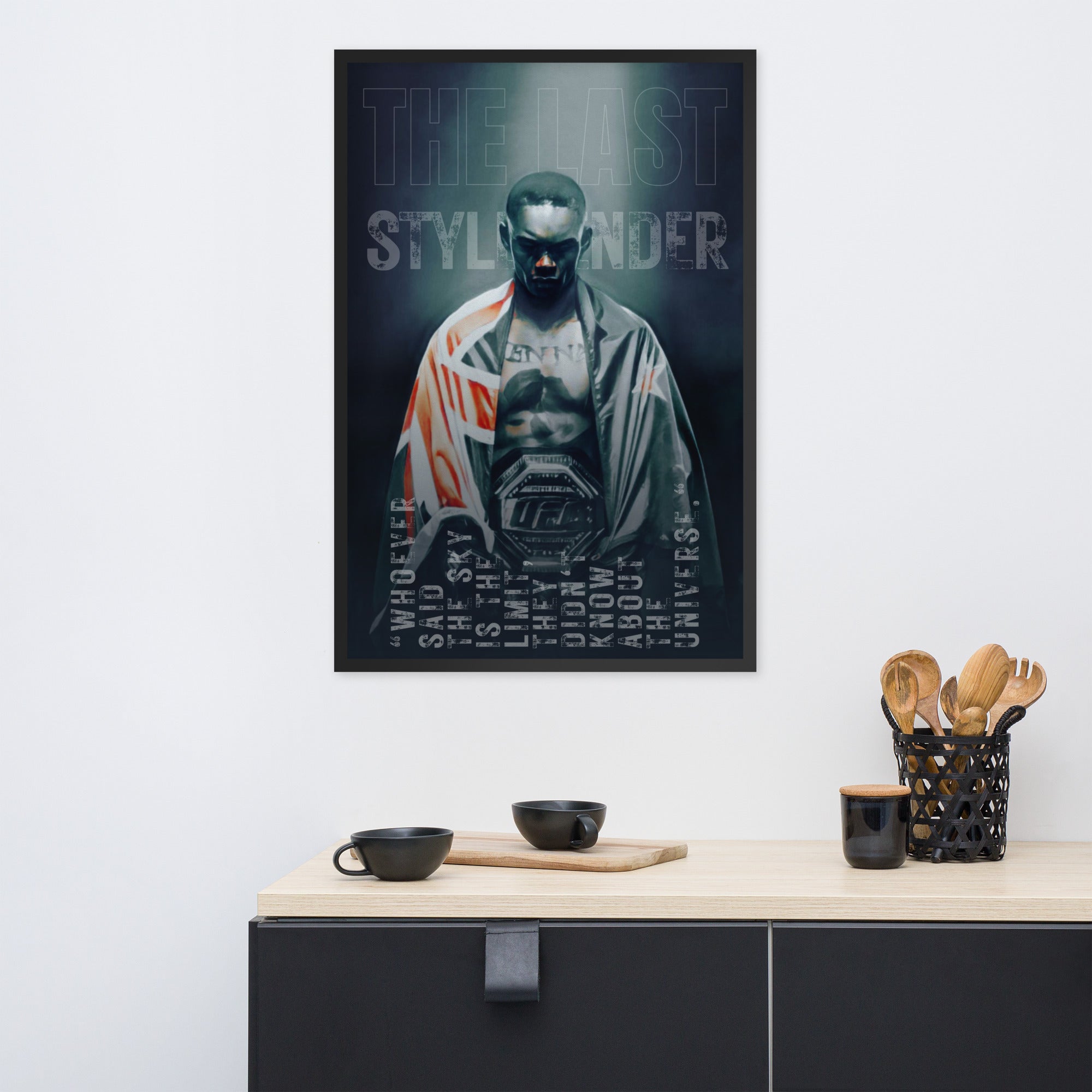 Israel Adesanya "The Last Stylebender" Premium Framed Poster