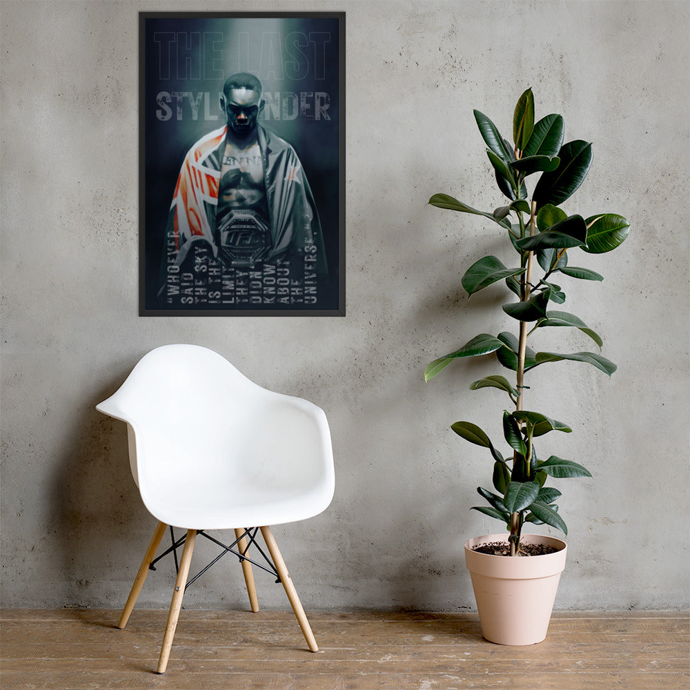 Israel Adesanya "The Last Stylebender" Premium Framed Poster