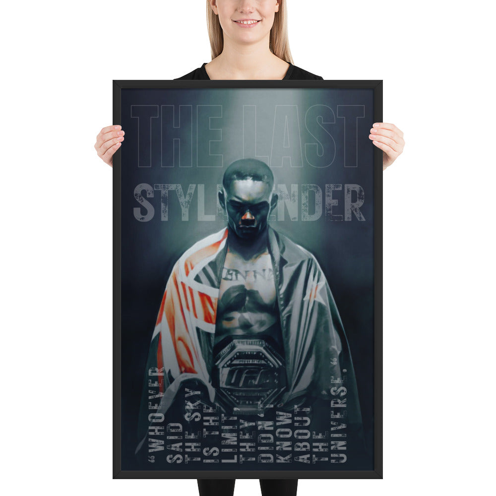 Israel Adesanya "The Last Stylebender" Premium Framed Poster