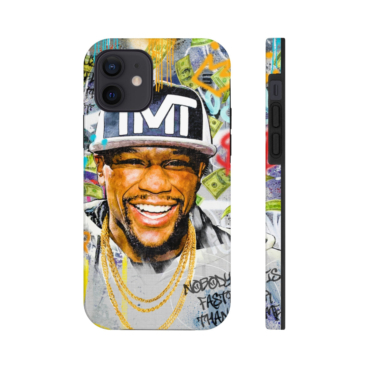 Floyd Mayweather Graffiti Style iPhone 14 Case Impact Resistant