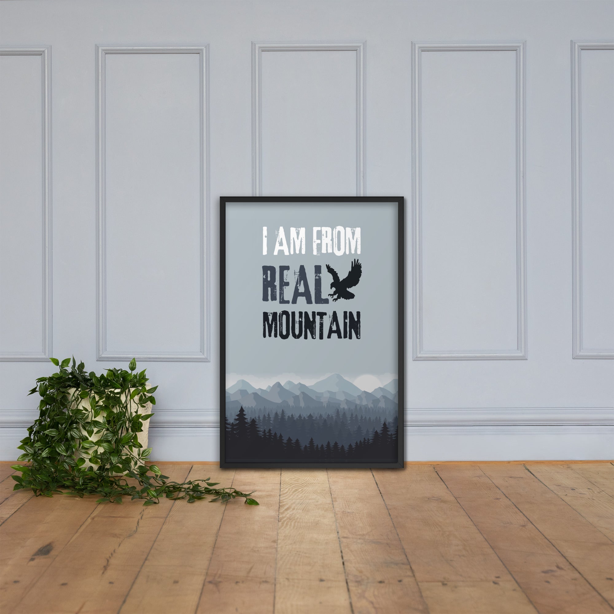 I am from REAL mountain - Khabib Nurmagomedov Diss (Premium Framed Poster) Posters